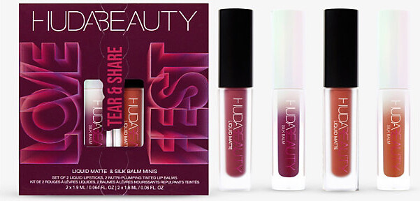 HUDA BEAUTY Lovefest Tear & Share Lip Quad set - ShopStyle Makeup