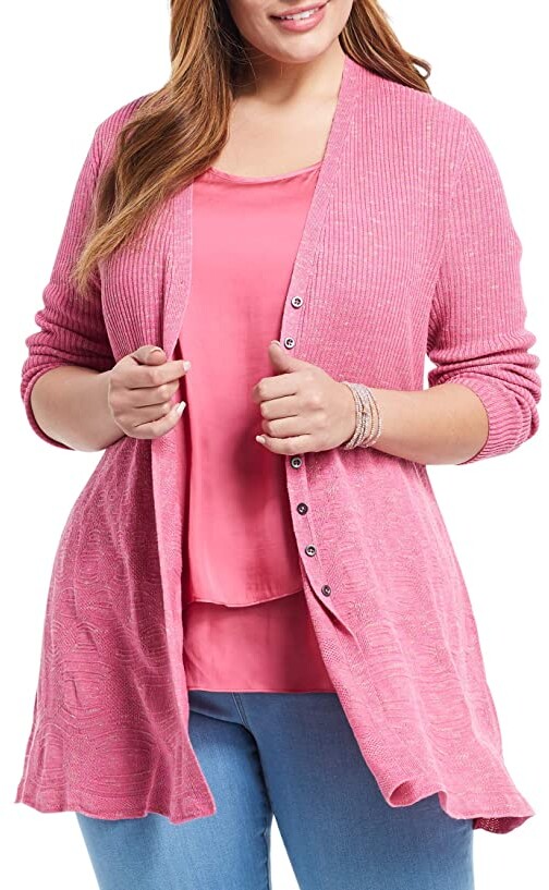 raspberry pink cardigan