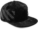 Thumbnail for your product : Off-White Sequin-embellished Velvet Baseball Cap - Black