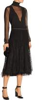 Thumbnail for your product : Rochas Paneled Silk-Lace And Twill Midi Skirt