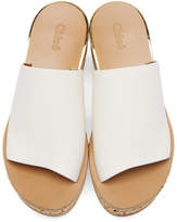 Thumbnail for your product : Chloé White Camille Wedge Mules