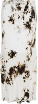 Thumbnail for your product : Stateside Tie-dyed Washed-cupro Midi Skirt