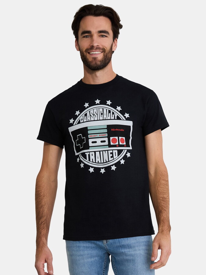 Nintendo NES Controller Men's & Big Men's Cotton Graphic Tee, Sizes S-3XL