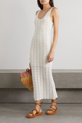 Alice + Olivia - Veronique Crochet-knit Maxi Dress - White