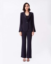 Thumbnail for your product : Diane von Furstenberg Dex Satin Back Crepe Flare Pants in Navy