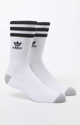 adidas White/Black Roller Crew Socks