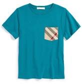 Thumbnail for your product : Burberry Check Print Chest Pocket T-Shirt (Little Boys & Big Boys)