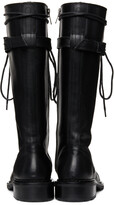 Thumbnail for your product : Ann Demeulemeester Black Leather Lace-Up Boots