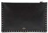 Thumbnail for your product : Valentino 'Large Rockstud' Leather Pouch