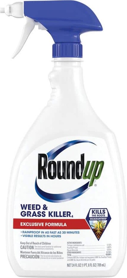 Roundup 24 fl. oz. Weed and Grass Killer₄, Use In and Around Flower Beds, Trees and Driveways
