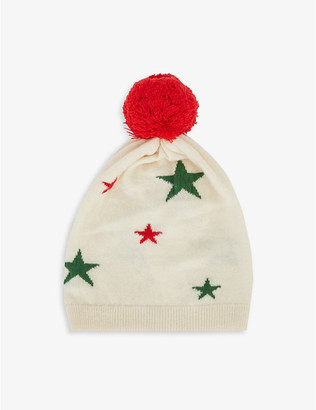Chinti and Parker Star-print cashmere beanie hat