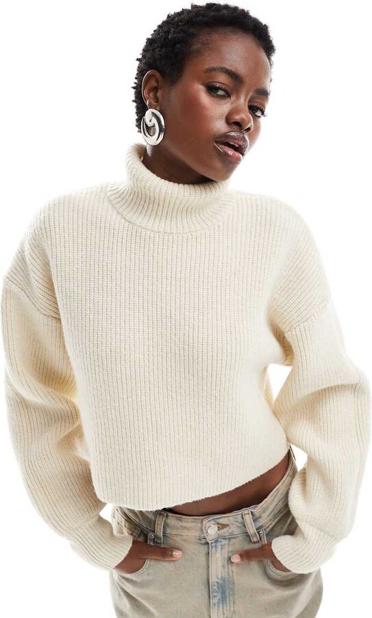 Jumper Monki Abbigliamento Monki High Neck Cable Knit Jumper In