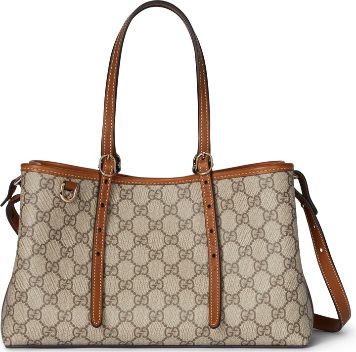 GUCCI ラフィア GG GUCCI Leather-trimmed logo-jacquard raffia tote | NET-A-PORTER