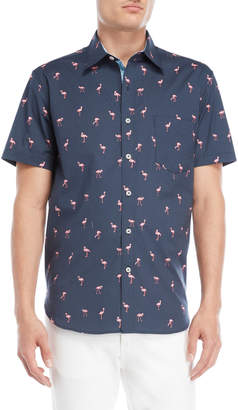 English Laundry Con.Struct Flamingo Short Sleeve Shirt