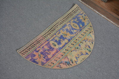 Isabelline 2.5x1.5 ft Small Rugs Oriental Rug Vintage Rugs Blue Floor Rugs Floor Rug Turkish Rugs