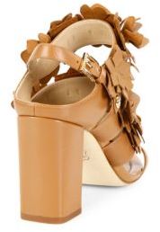Tory Burch Blossom Leather Block Heel Slingback Sandals
