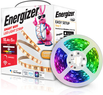 Energizer 16.4ft Wi-Fi Multi-Color and Single White LED Light Strip With App