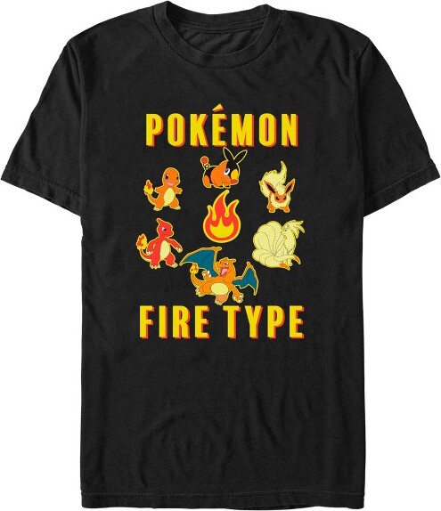 Men's Pokemon Generations Fire Type T-Shirt - Black - Medium