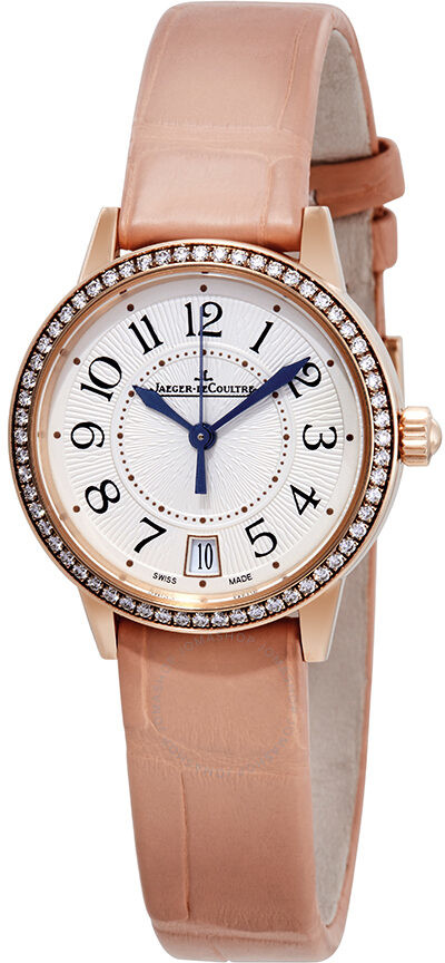 Rendezvous 18kt Pink Gold Silver Dial Cream Leather Ladies Watch Q3512520