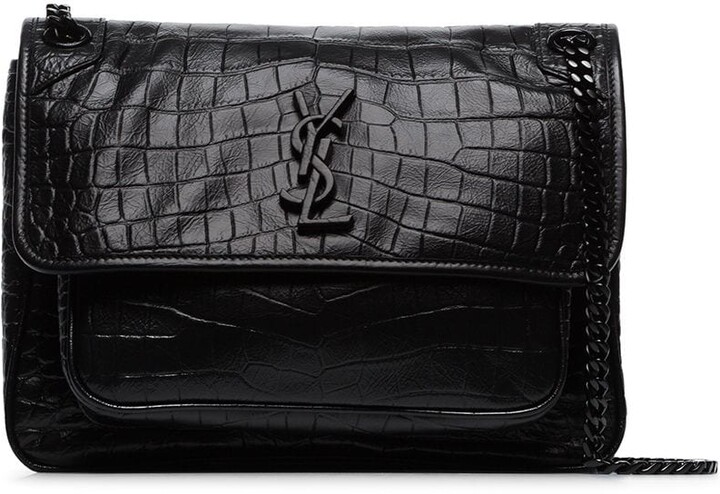 Niki patent leather crossbody bag Saint Laurent Black in Patent