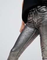 Thumbnail for your product : Replay Metallic Super Skinny High Rise Jeans