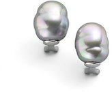 Thumbnail for your product : Majorica 14MM Grey Baroque Pearl Button Earrings