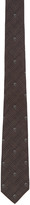 Thumbnail for your product : Alexander McQueen Brown Prince of Wales & Skull Tie