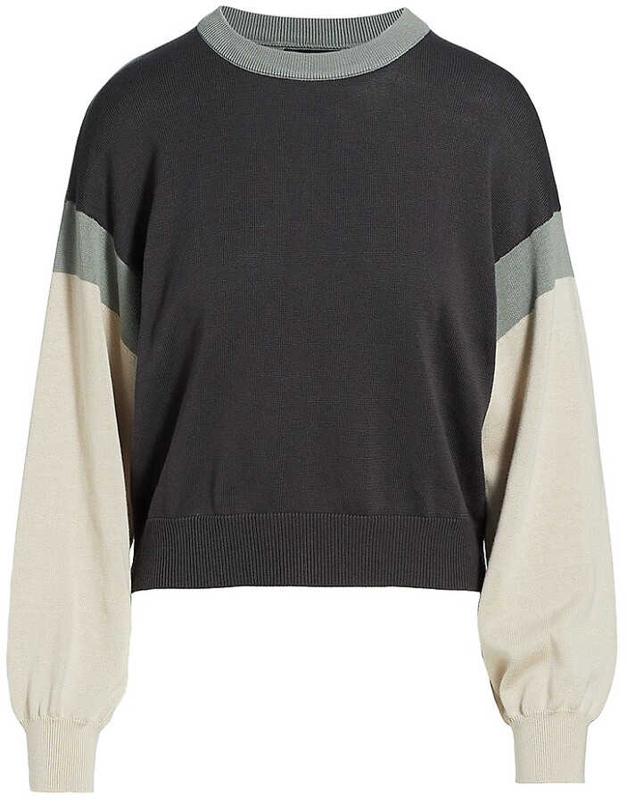 monrow colorblock sweatshirt