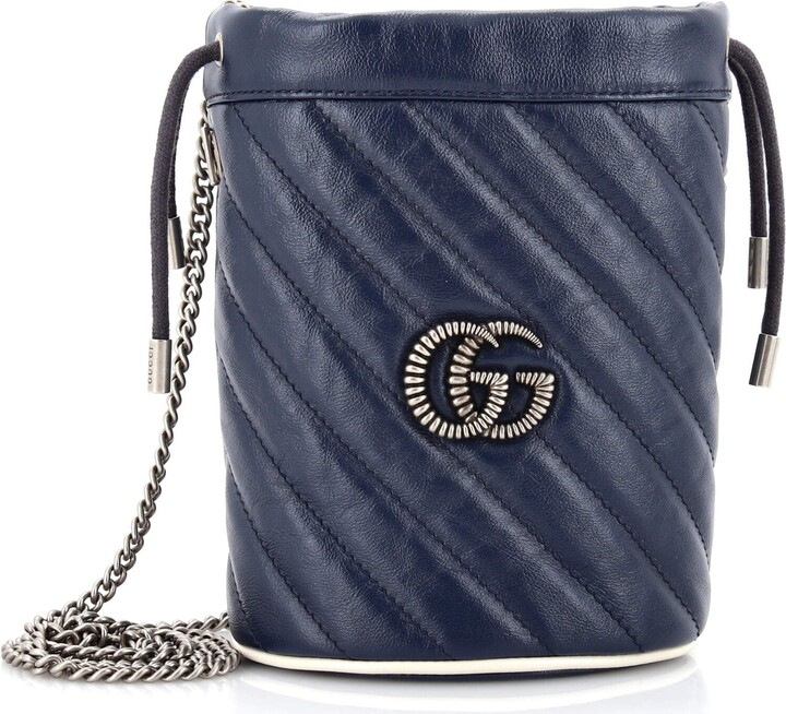 GUCCI GG Marmont mini quilted leather bucket bag
