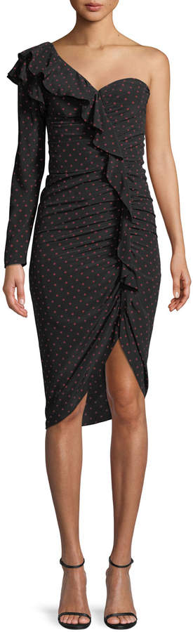 veronica beard polka dot dress