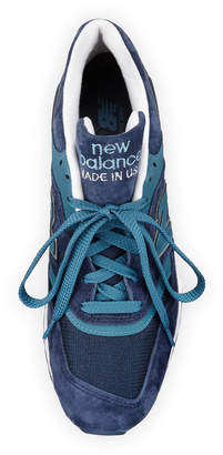New Balance Men's 997 Suede & Mesh Sneaker, Navy/Castaway Blue