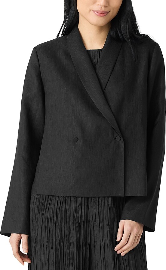 eileen fisher shawl collar