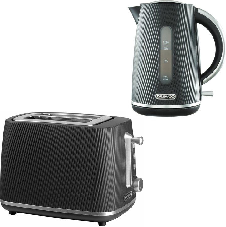Charles Bentley Slice Stainless Steel Toaster w Tray Black