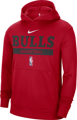 Nike Chicago Bulls Spotlight Dri-FIT NBA Pullover Hoodie Black/Red - BLACK