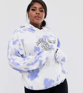 Thumbnail for your product : New Girl Order Curve New girl order curve oversized hoodie in tie dye with wavy baby graphic