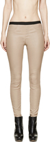 Thumbnail for your product : Helmut Lang Brown Stretch Leather Plonge Leggings