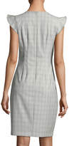 Thumbnail for your product : Elie Tahari Stefana Micro-Plaid Cap-Sleeve Dress