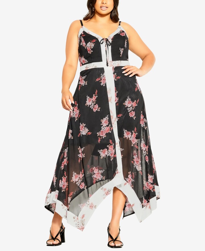 INC Womens Plus Size Sleeveless Printed Maxi Dress 16w Scroll Heaven 