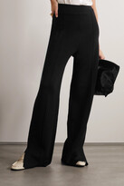 Thumbnail for your product : The Row Egle Stretch Wool, Silk And Cashmere-blend Straight-leg Pants - Black