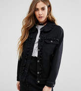 Thumbnail for your product : Reclaimed Vintage Inspired Denim Jacket With Frill Detail Co-Ord