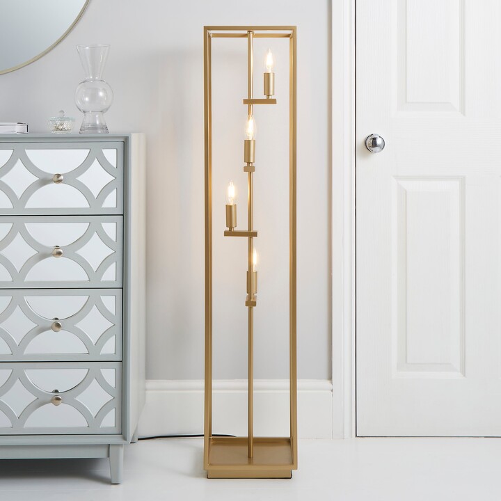 Dunelm Madrid Floor Lamp Gold ShopStyle