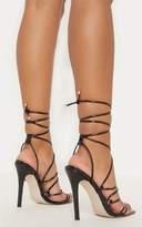 Thumbnail for your product : PrettyLittleThing Black Strappy Gladiator Point Toe Heel