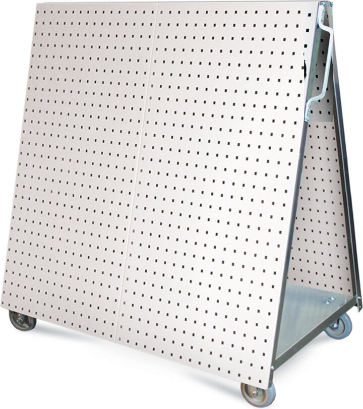 Triton Products LocBoard 48"L x 46"H x 26-5/8"W Aluminum Frame Tool Cart with Tray and LocBoard