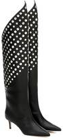 Thumbnail for your product : Christopher Kane Embellished leather knee-high boots
