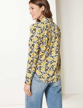 Marks and Spencer Floral Print Long Sleeve Shirt