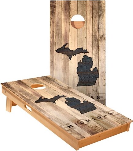 Skip's Garage SkipsGarageMichiganRusticCornholeBoards-ACAStarSeries