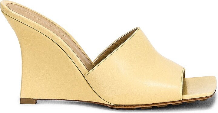 Bottega Veneta Stretch Mule Wedges in Lemon