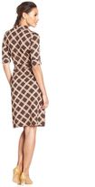 Thumbnail for your product : Charter Club Petite Bamboo-Print Button-Front Dress