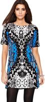 Thumbnail for your product : Motel Petal Neon Scales Print Shift Dress