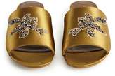 Thumbnail for your product : Reiss ORCHID EMBELLISHED SATIN SLIDES Ochre